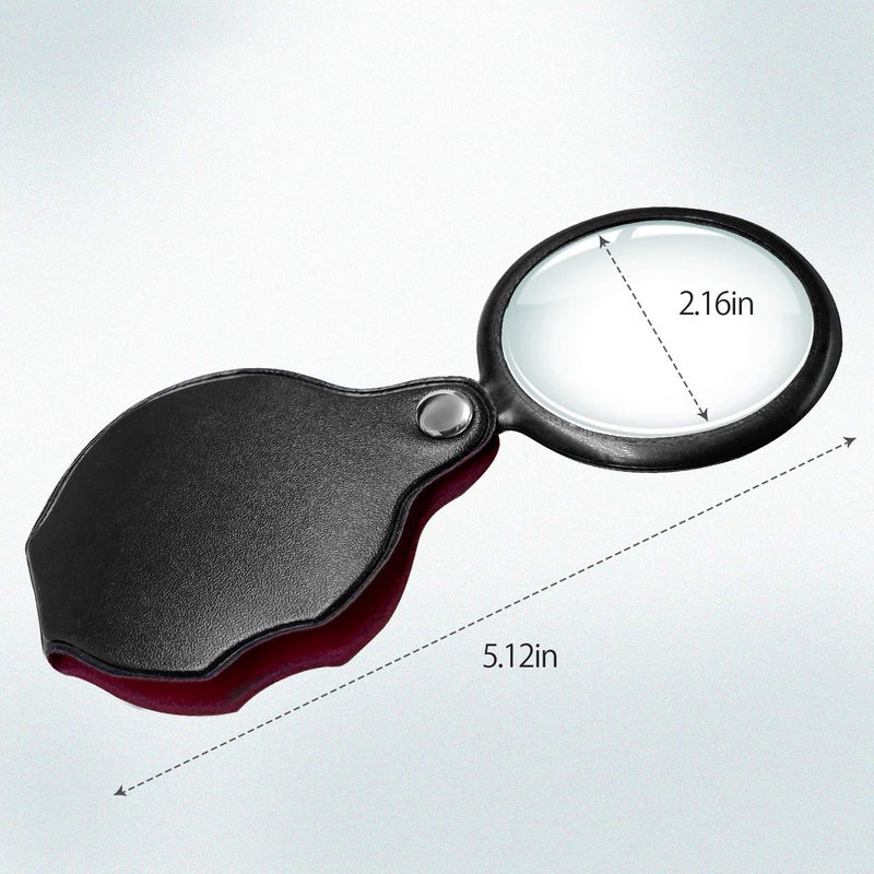Wapodeai 2pcs 10x Small Pocket Magnify Glass, Apply to Reading, Science, Jewelry, Hobbies, Books - Image 3